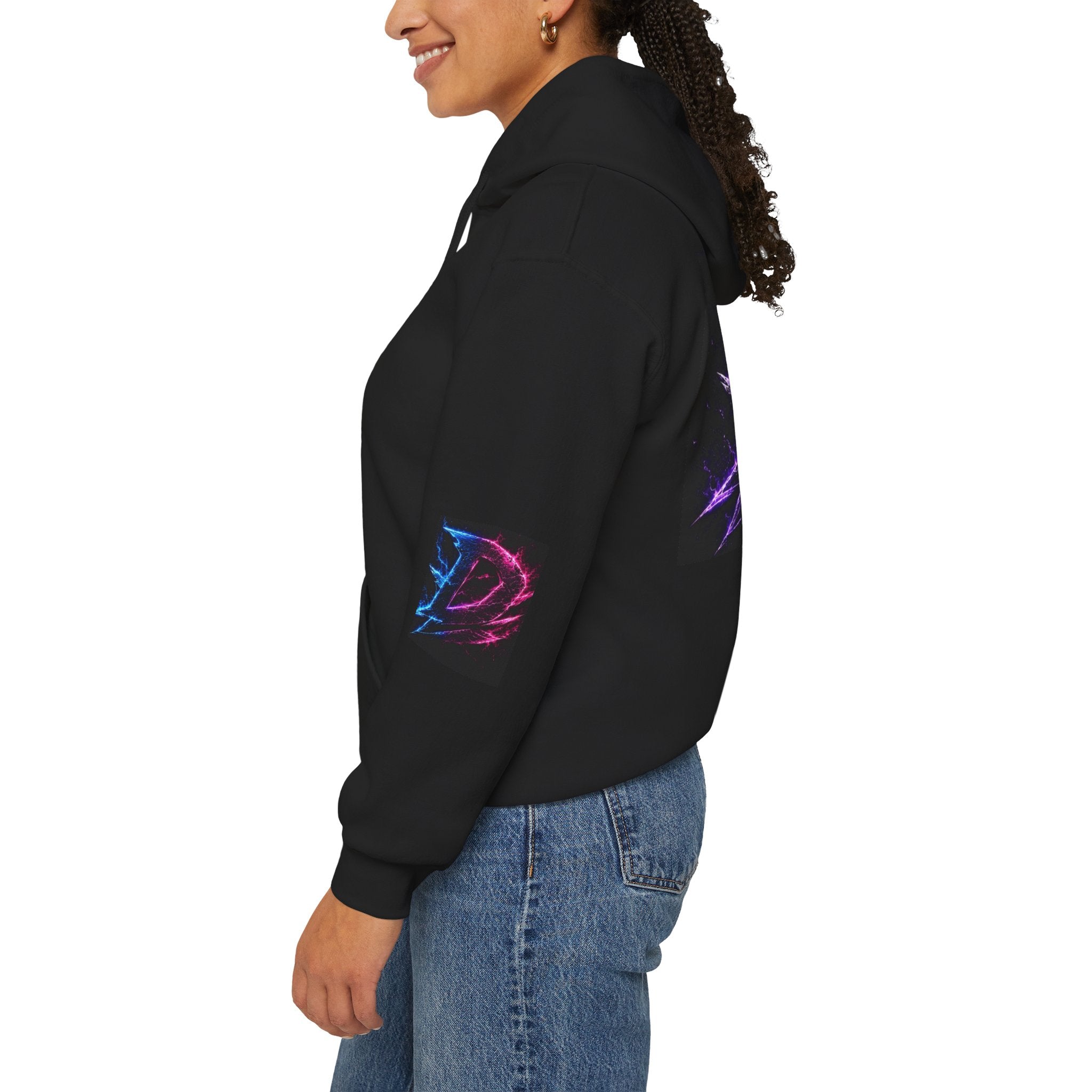 Distempered Logo Hoodie — Electric Purple Gaming Pullover