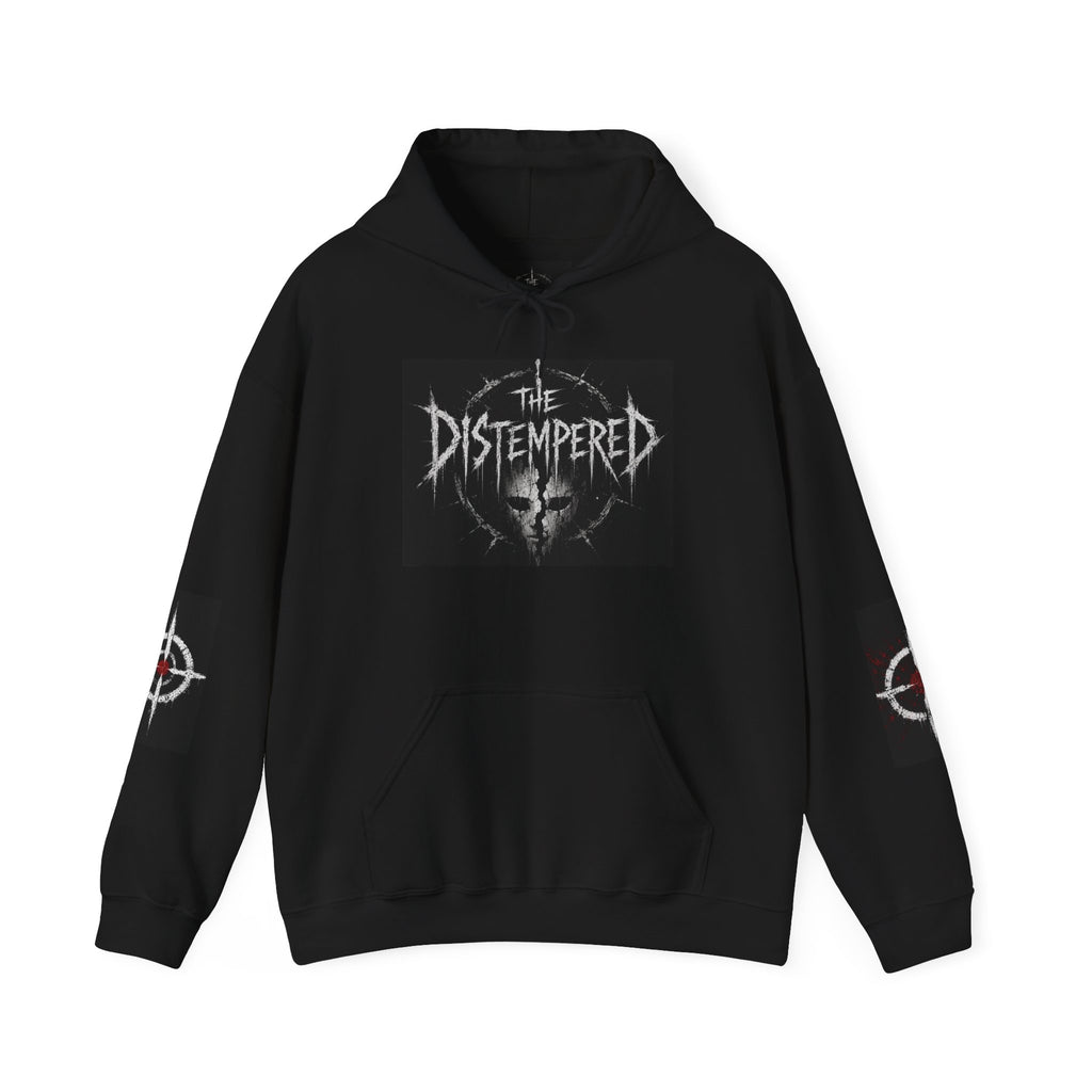 Distempered Esports Hoodie — Black Gaming Logo Pullover