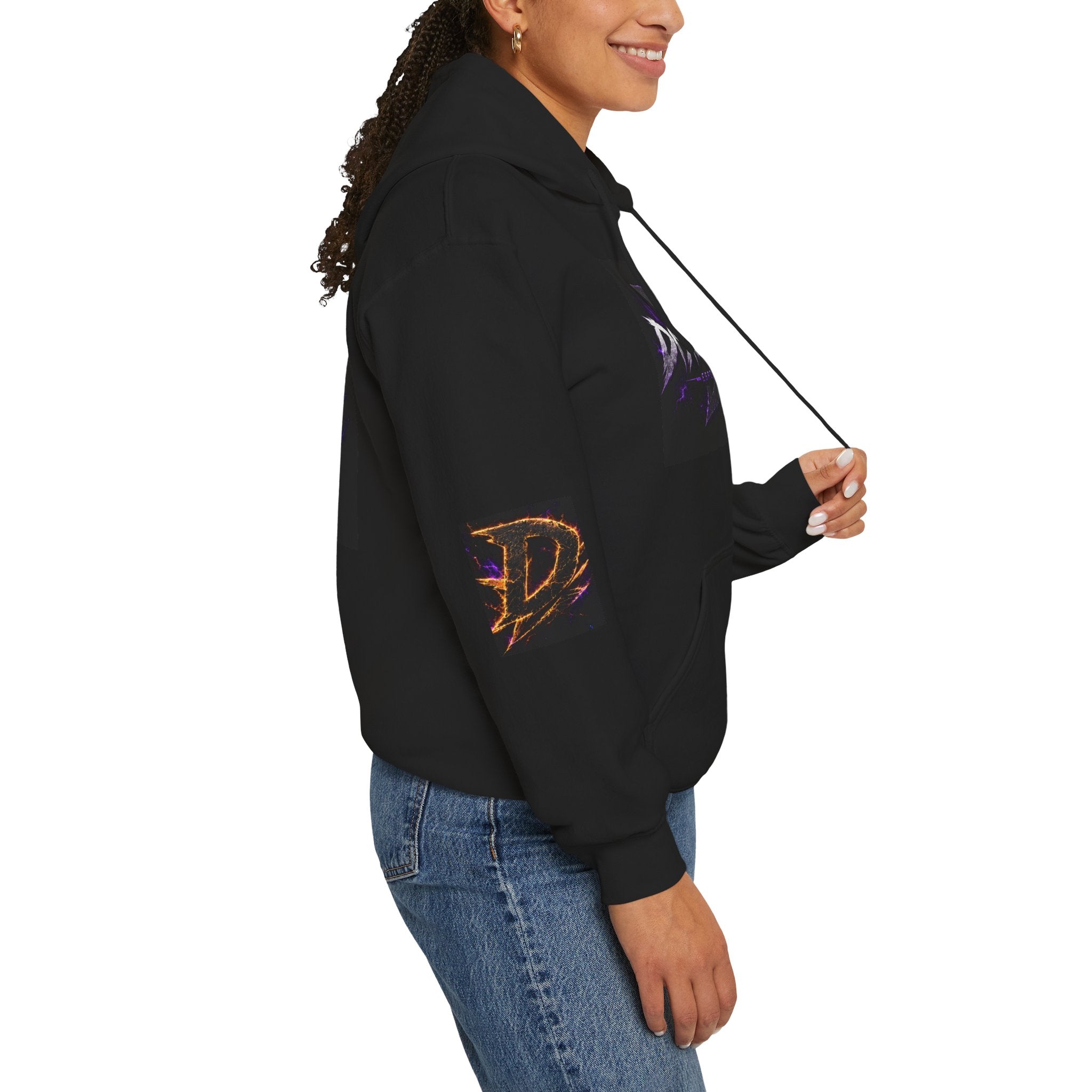 Distempered Logo Hoodie — Electric Purple Gaming Pullover