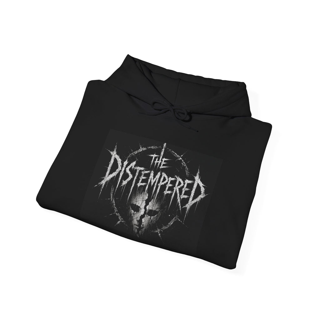 Distempered Esports Hoodie — Black Gaming Logo Pullover