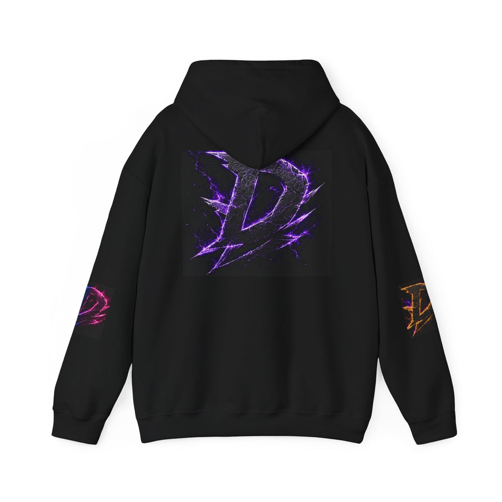 Distempered Logo Hoodie — Electric Purple Gaming Pullover