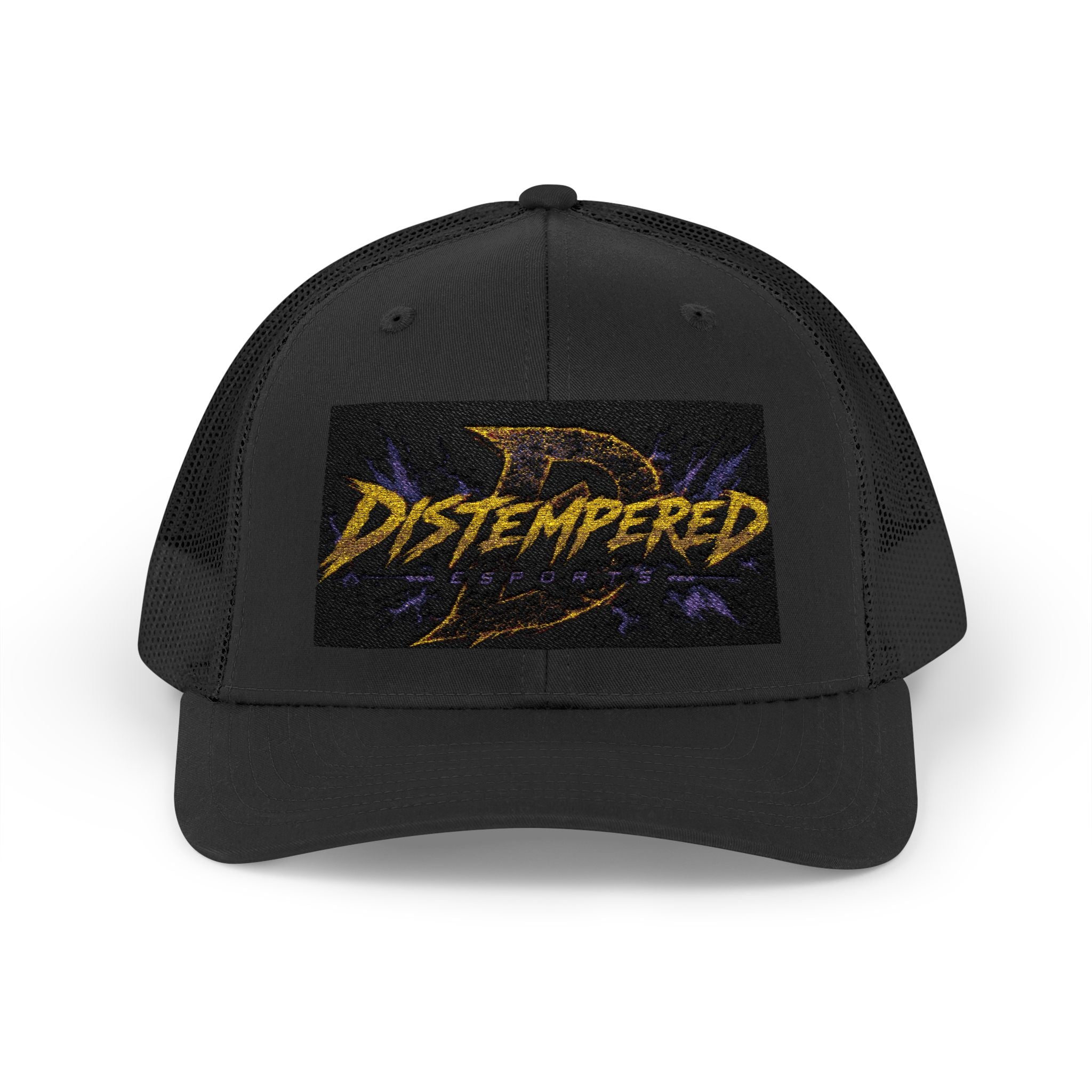 Retro Vaporwave Trucker Cap — 'Deathwish' Neon Shark Snapback