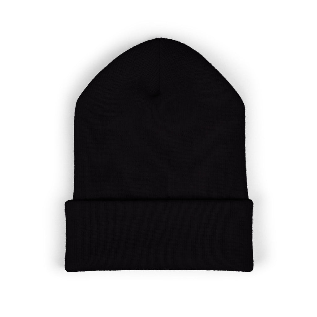 Distempered Embroidered Cuffed Beanie