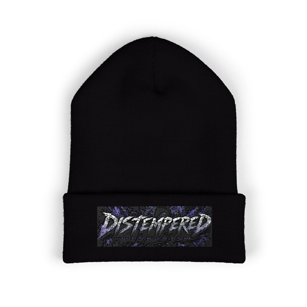 Distempered Embroidered Cuffed Beanie