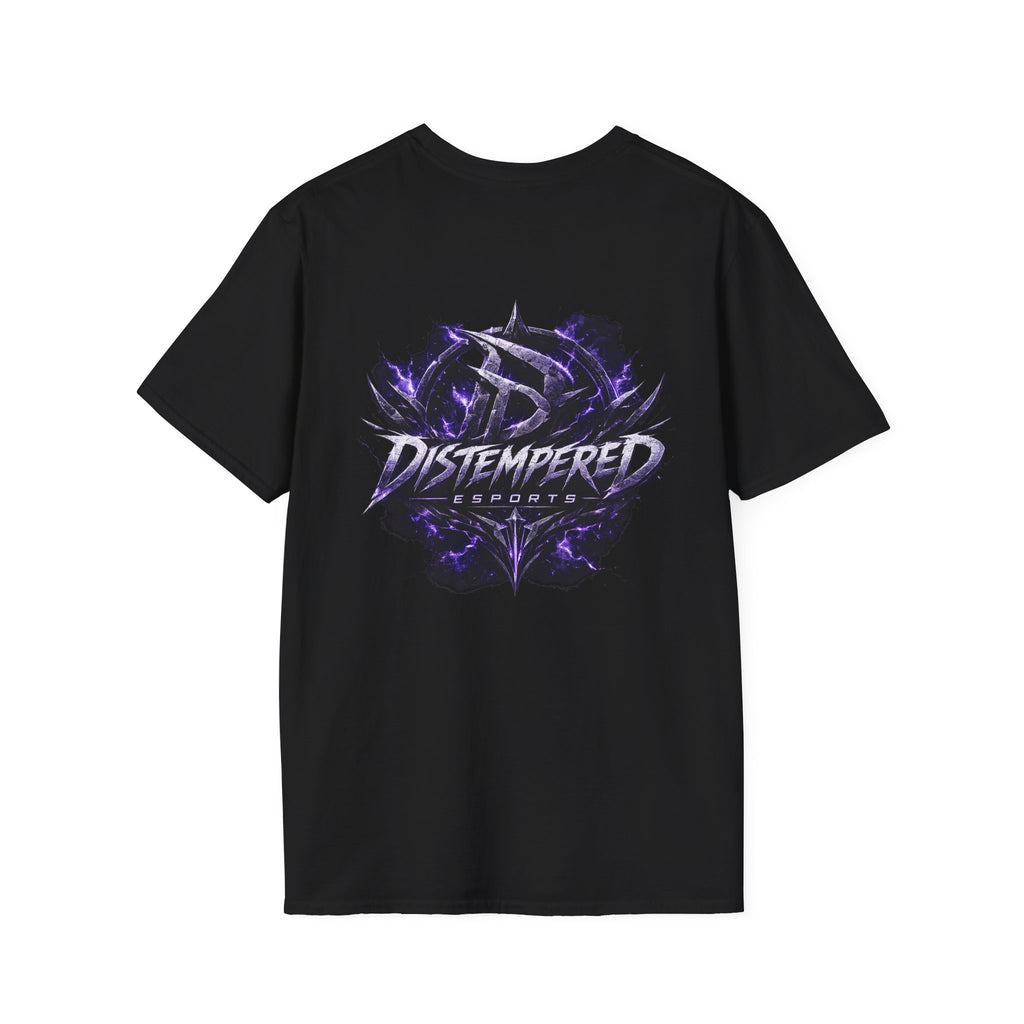 Esports T‑Shirt — Distempered Retro Neon Logo Tee