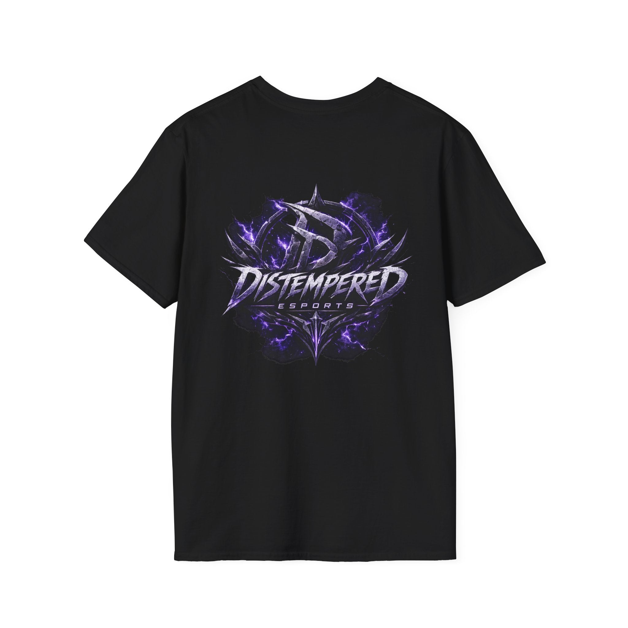 Esports T‑Shirt — Distempered Retro Neon Logo Tee