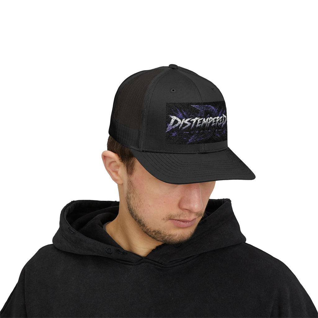 Trucker Cap — Distempered Glitch Logo Snapback